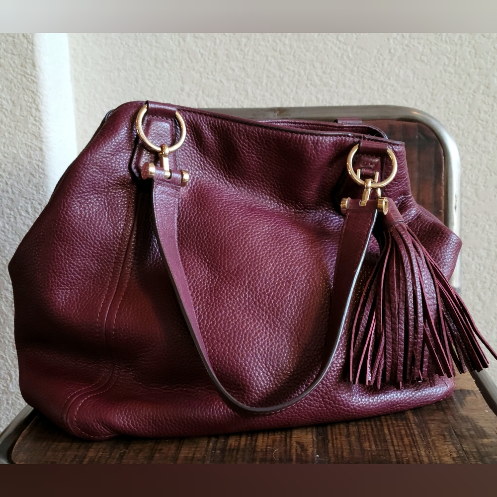 Michael Kors slouchy satchel with tassel
